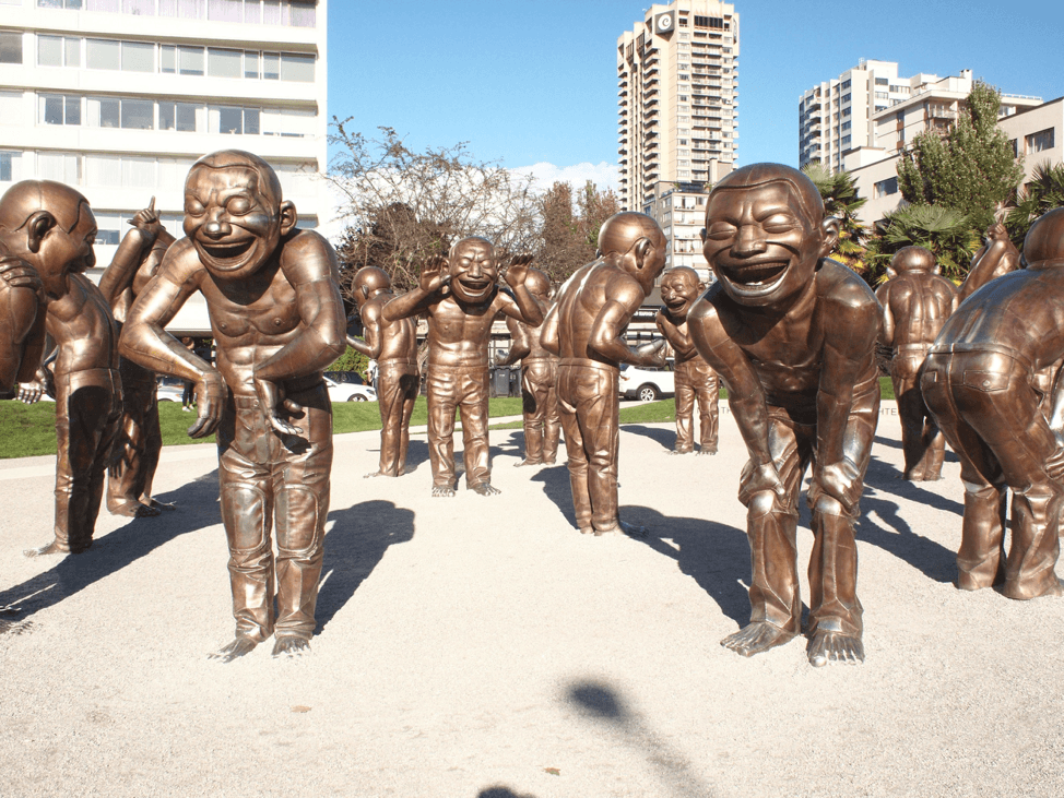 Visit the A-maze-ing Laughter statues in Morton Park when you finish moving with Tippet-Richardson