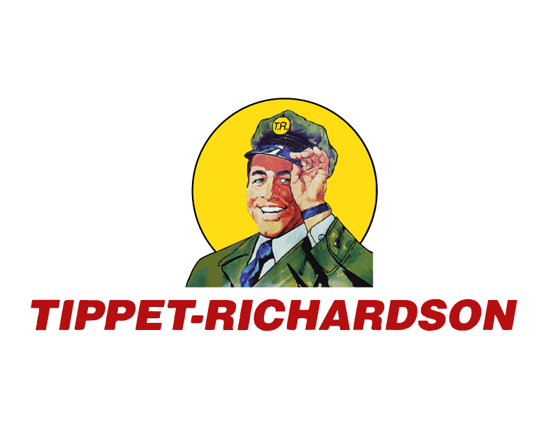 Tippet-Richardson official logo with a man in a green suit tipping his hat with a smile